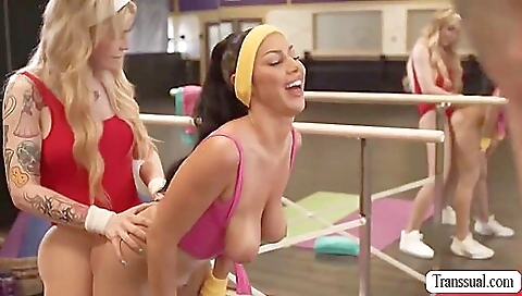 Blonde trans-stereotypical blonde gets fucked by her stepbrother