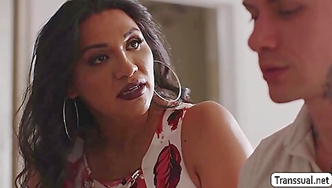 Latina stepmom with big tits takes dick into her tight holes