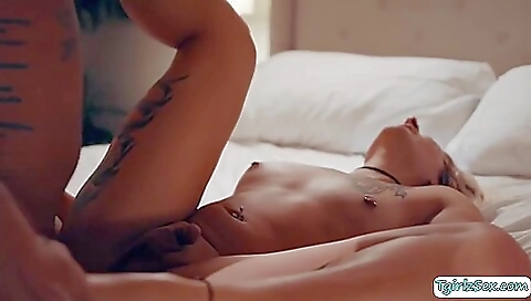 Busty blonde busty step fantasy girl gets fucked in her anus